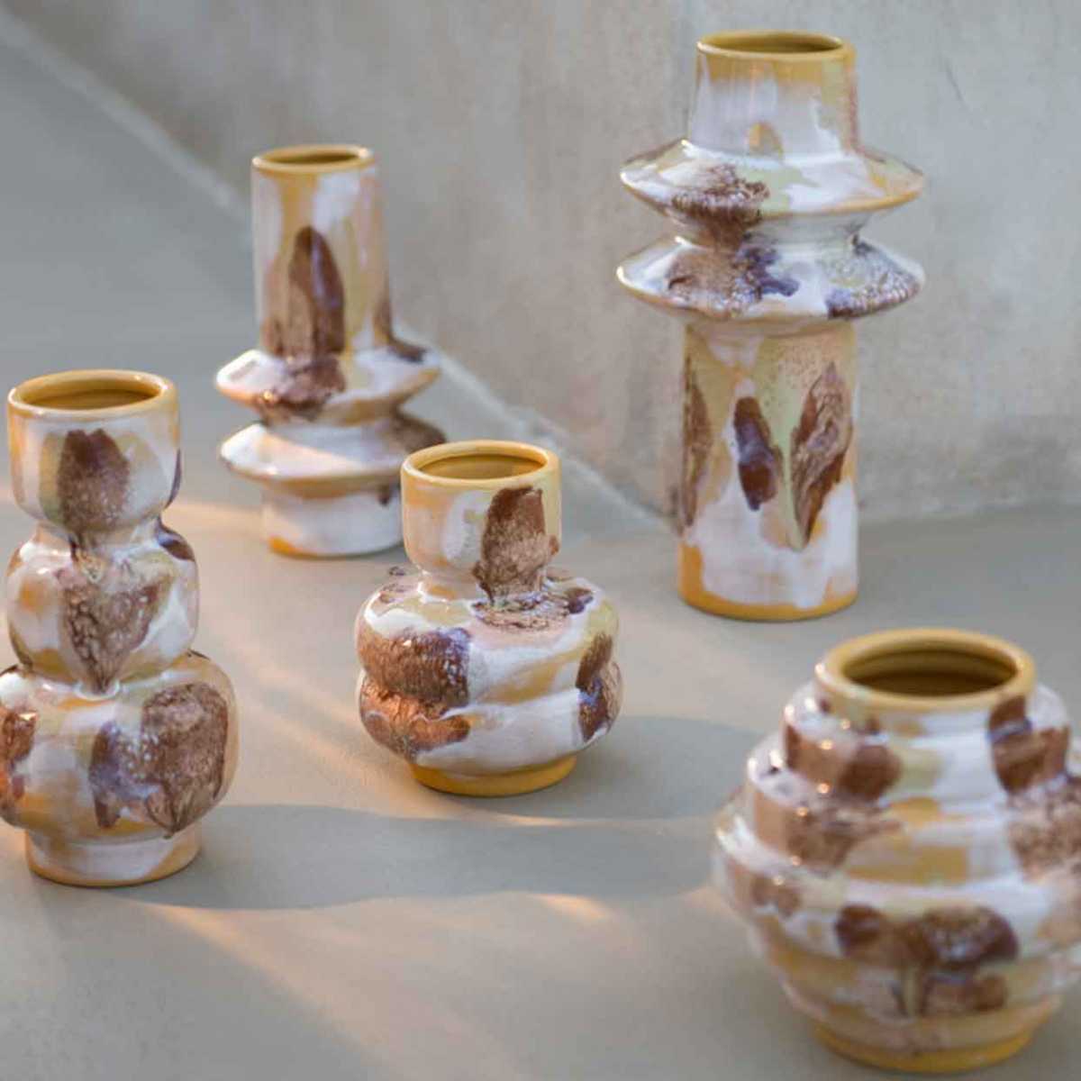 Jarrón decorativo de cerámica Venice multicolor 21,5 cm