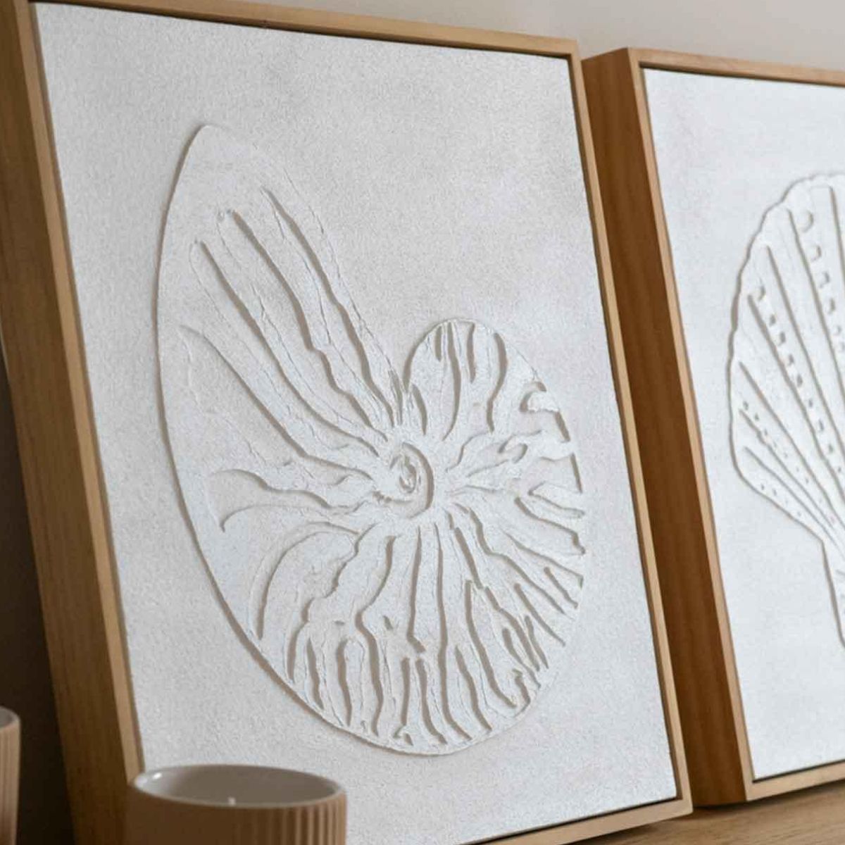 Cuadro abstracto caracola Nautilus 40 x 40