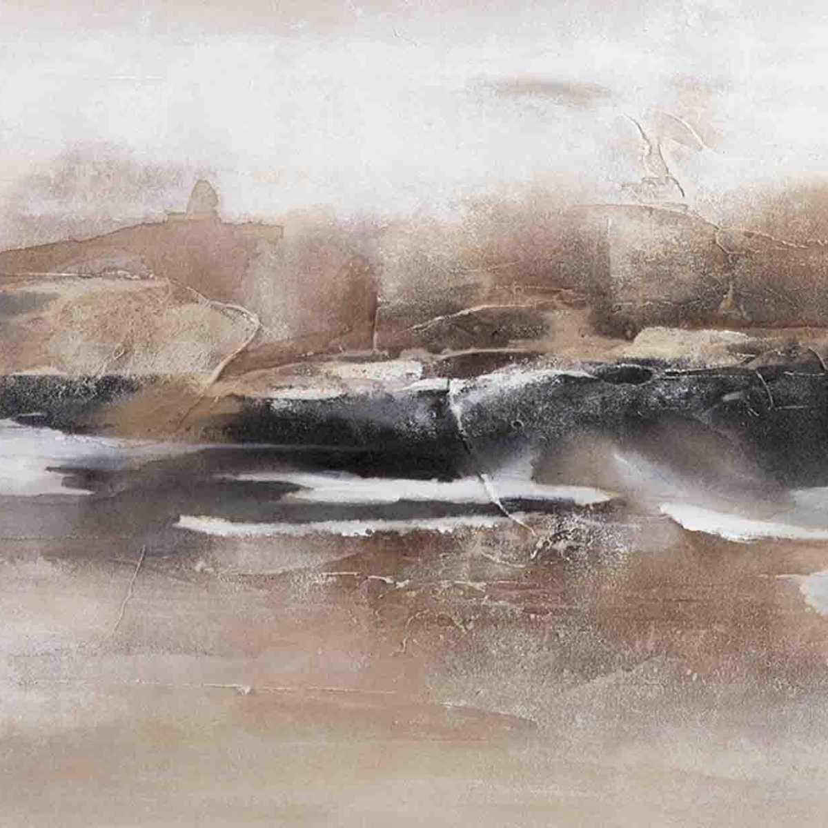 Cuadro abstracto en tonos marrones Dakota 80 x 100