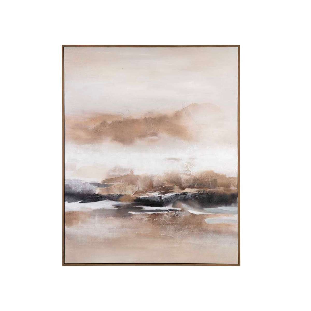 Cuadro abstracto en tonos marrones Dakota 80 x 100