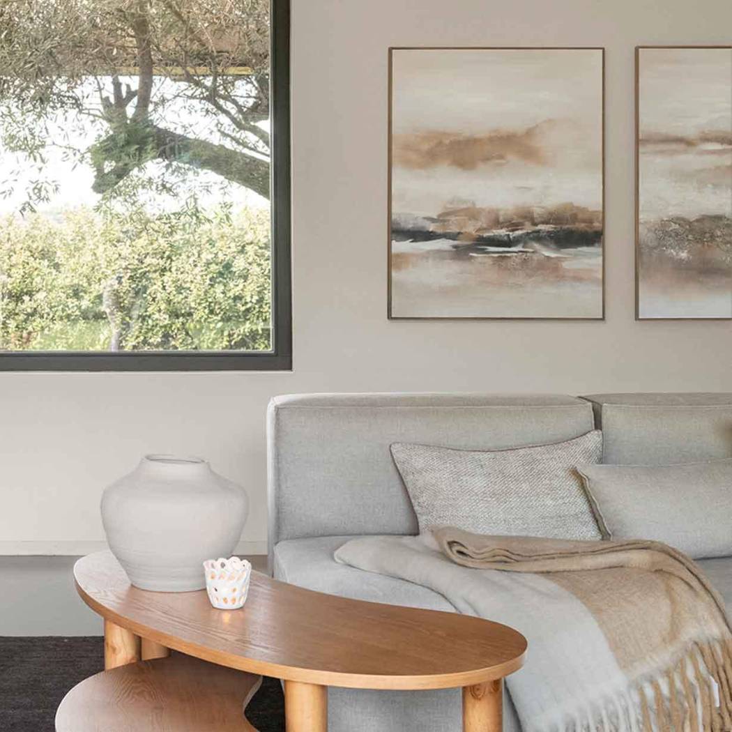 Cuadro abstracto en tonos marrones Dakota 80 x 100