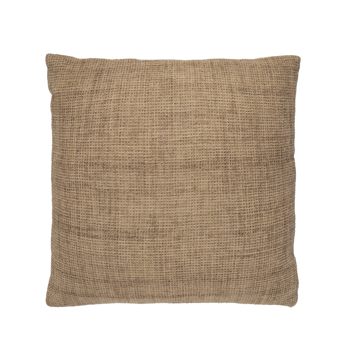 Cojín de algodón beige Waffle 50x50