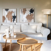 Cuadro abstracto Cairo colocado en salón con decoración moderna