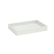 White leather pocket tray