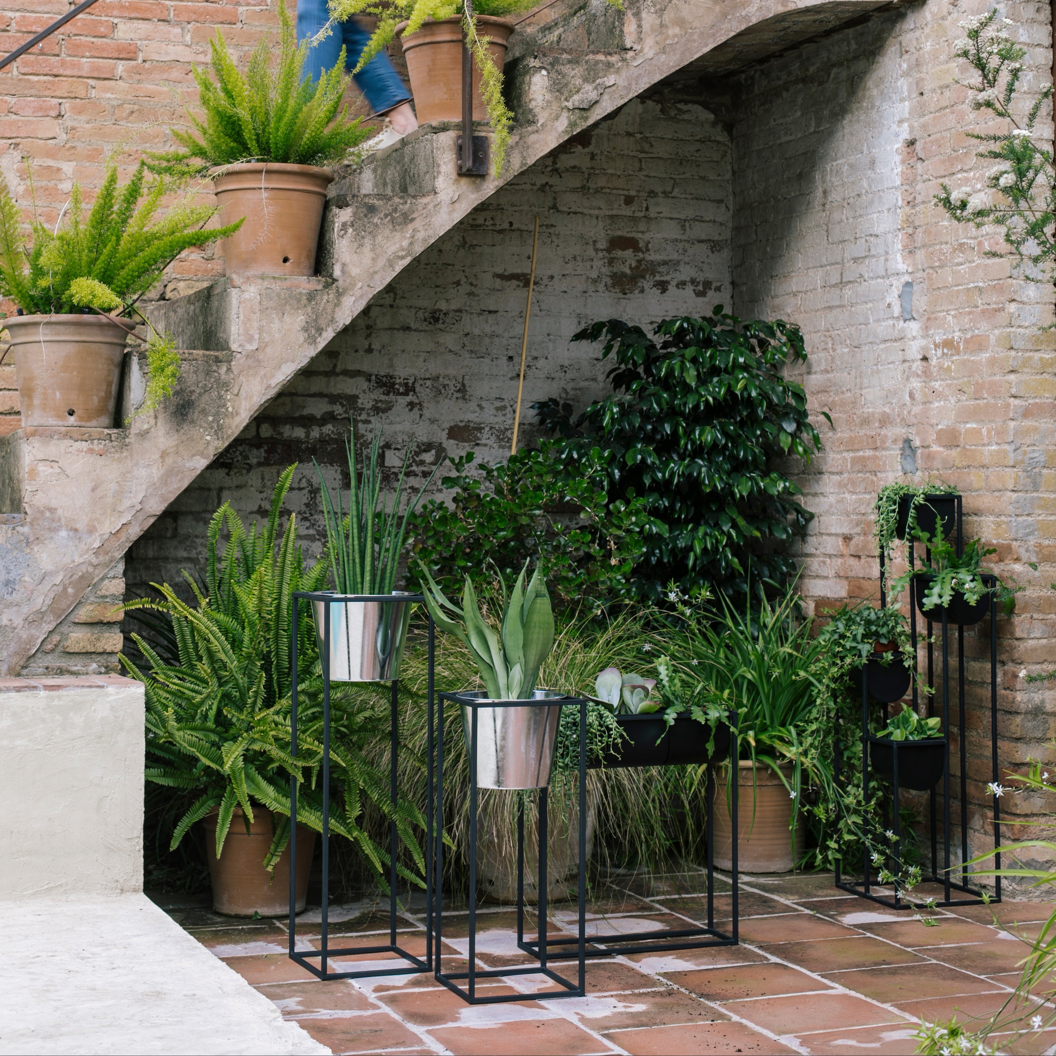 Metal floor pot 60cm
