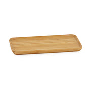 Beige rectangular bamboo decorative tray 24cm