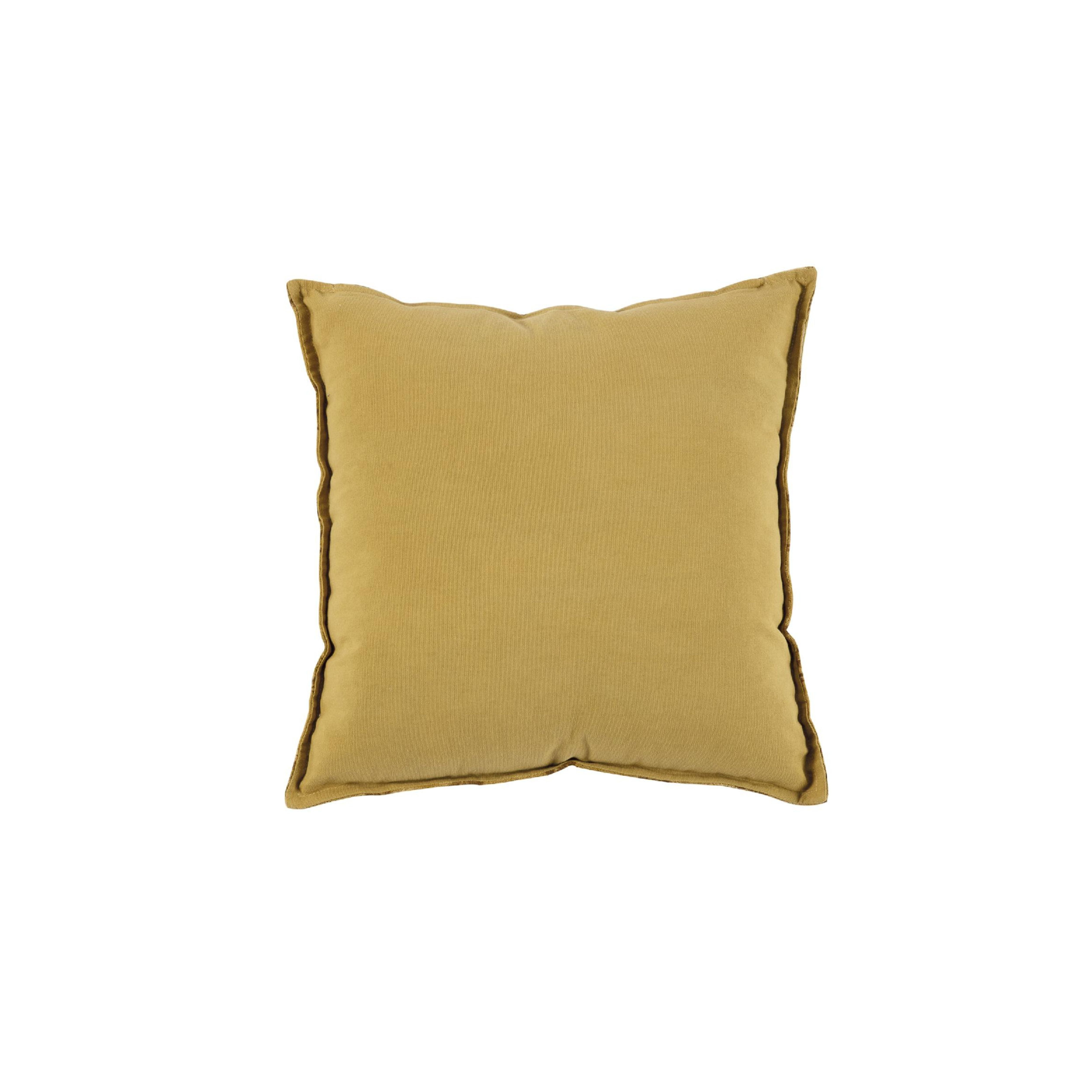Vintage yellow velvet flower cushion