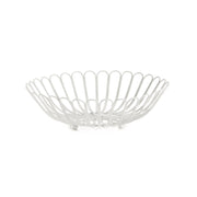 Centro de mesa para fruta blanco de metal