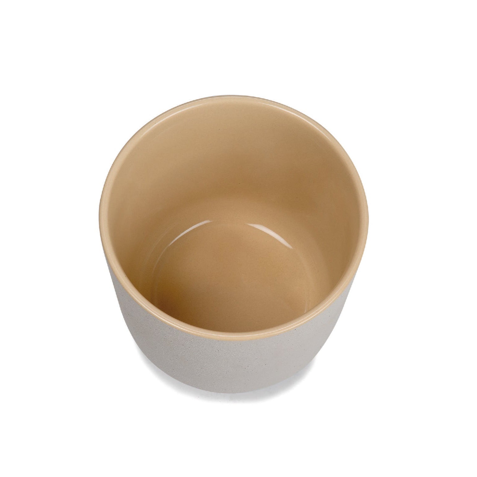 White ceramic tabletop pot 23cm