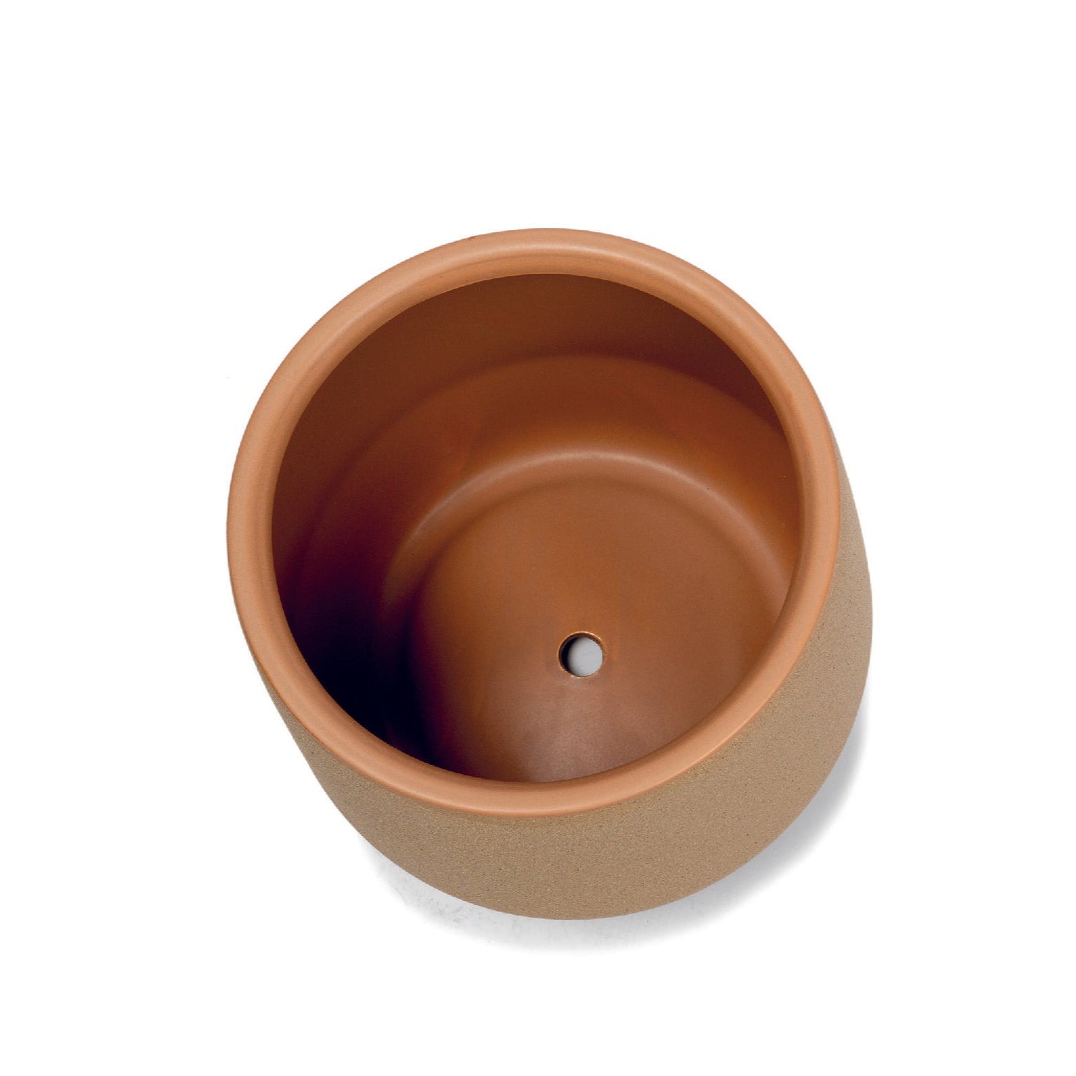 Decorative beige ceramic pot 22cm