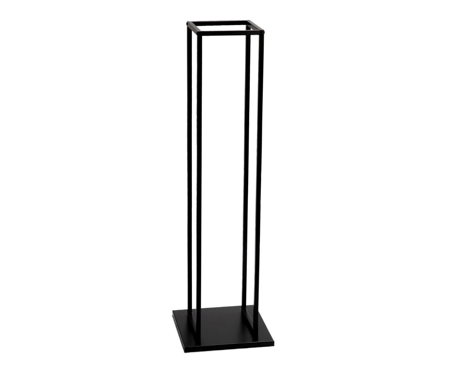 Industrial black metal firewood rack 115cm 