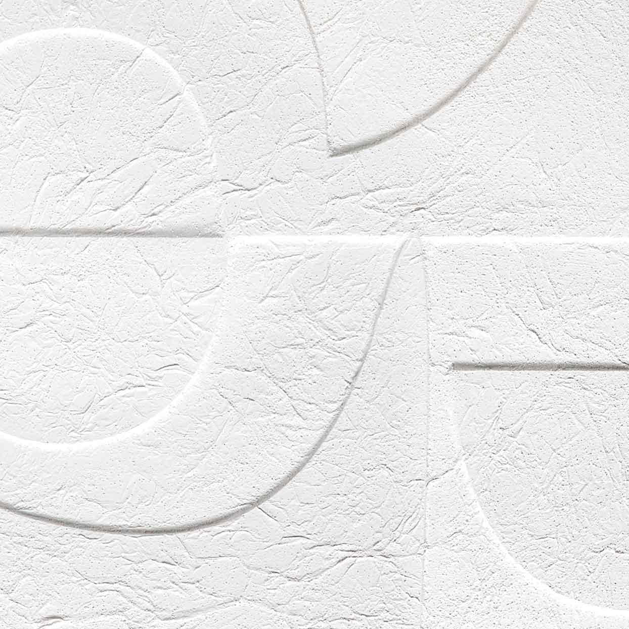 Contemporary abstract painting in white Tahiti