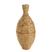 Natural fiber floor vase