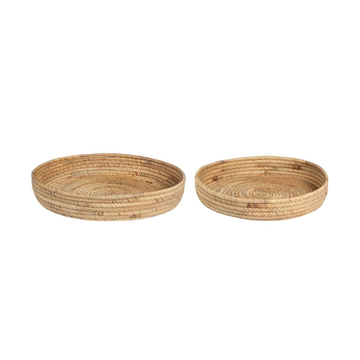 Set de 2 centros de mesa de fibra natural