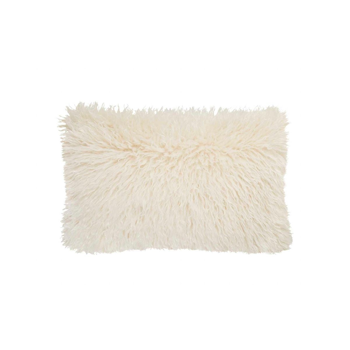 Cojín de pelo blanco Mongolian 40x60