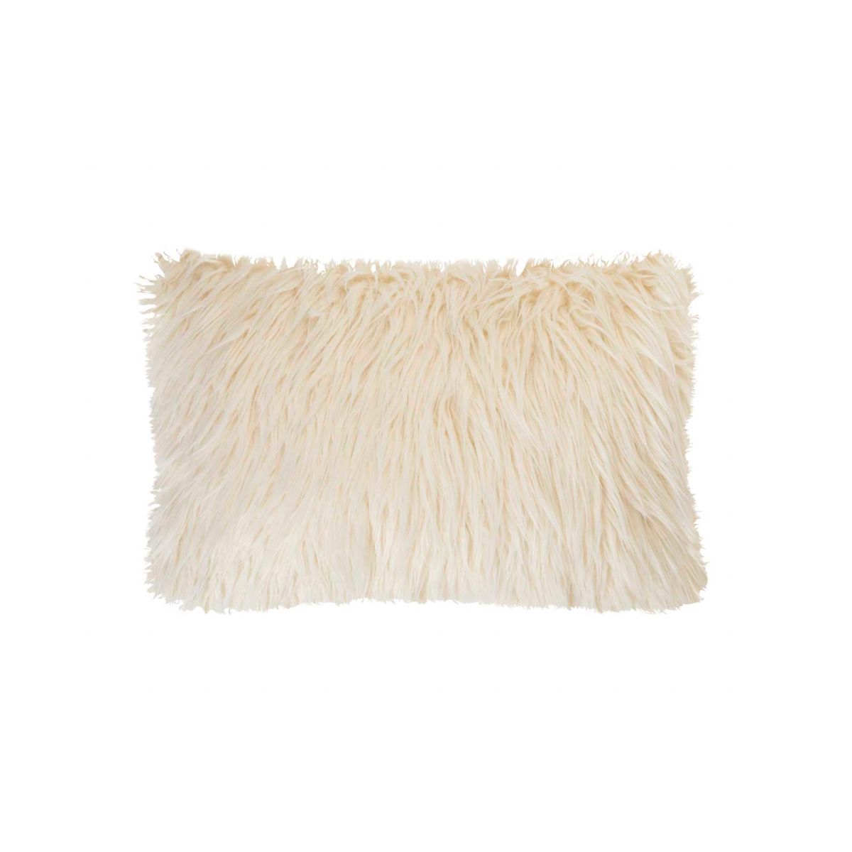 Cojín decorativo de pelo blanco Marfil 40x60