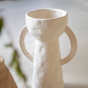 Jarrón decorativo de gres Dulia blanco 28 cm