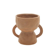 Jarrón de cerámica marrón trofeo