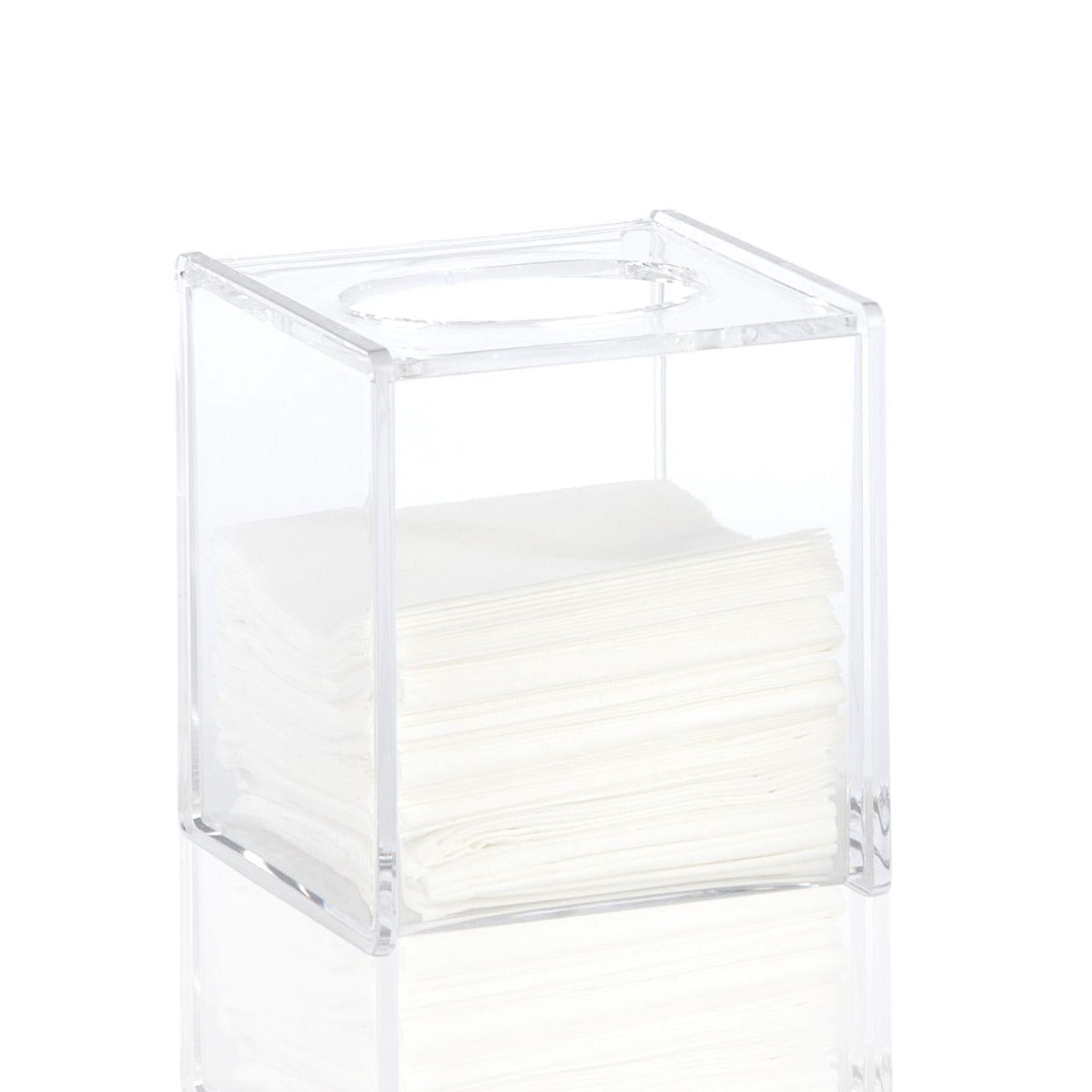 Caja para pañuelos de plástico transparente