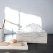 White marble tissue box