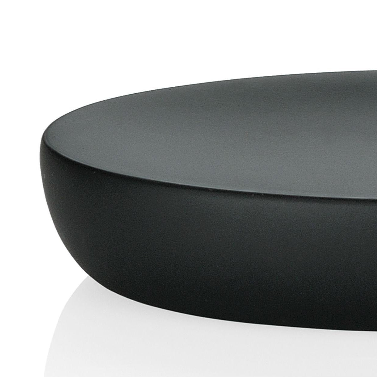 Black resin bathroom soap dish