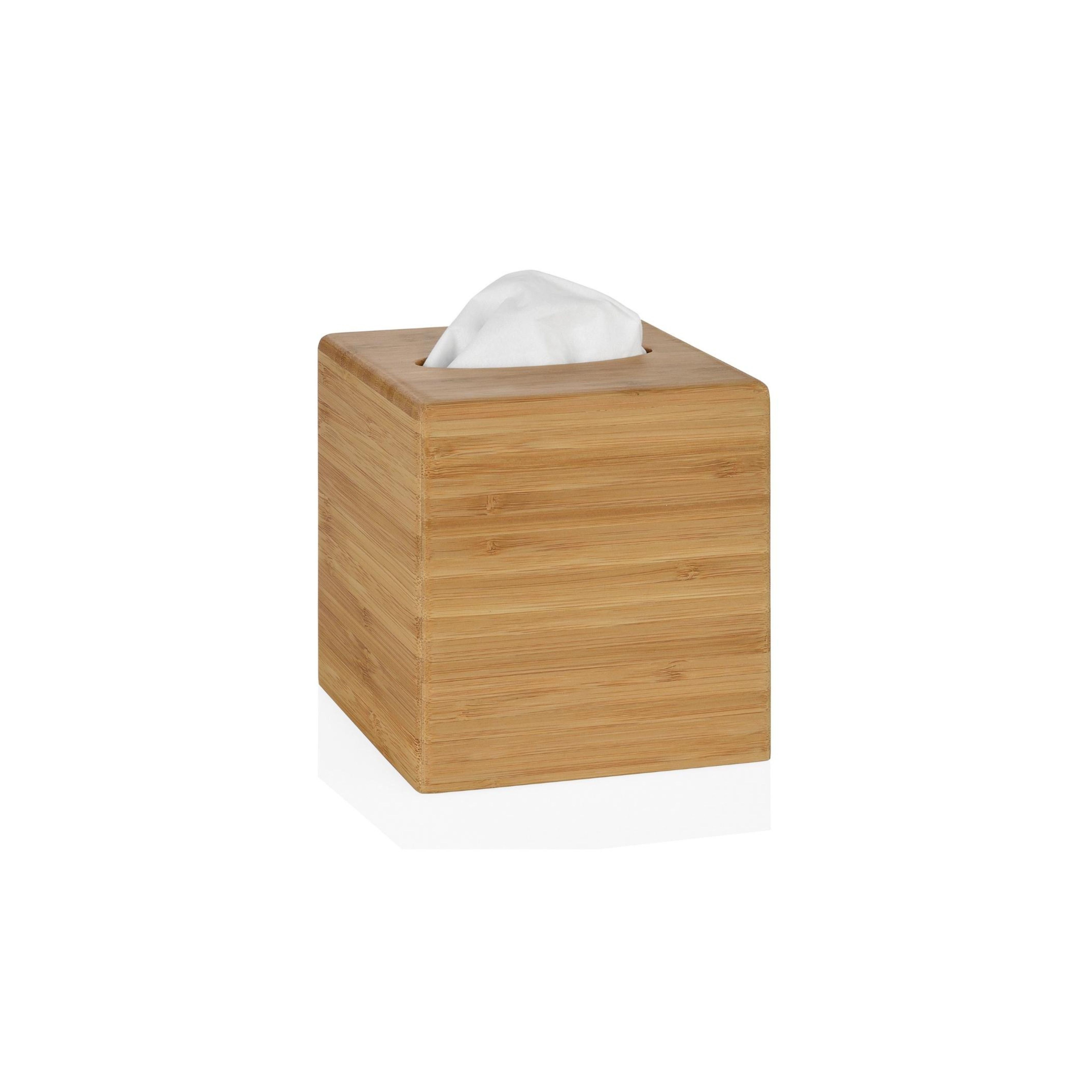 Caja para pañuelos de bambú marrón