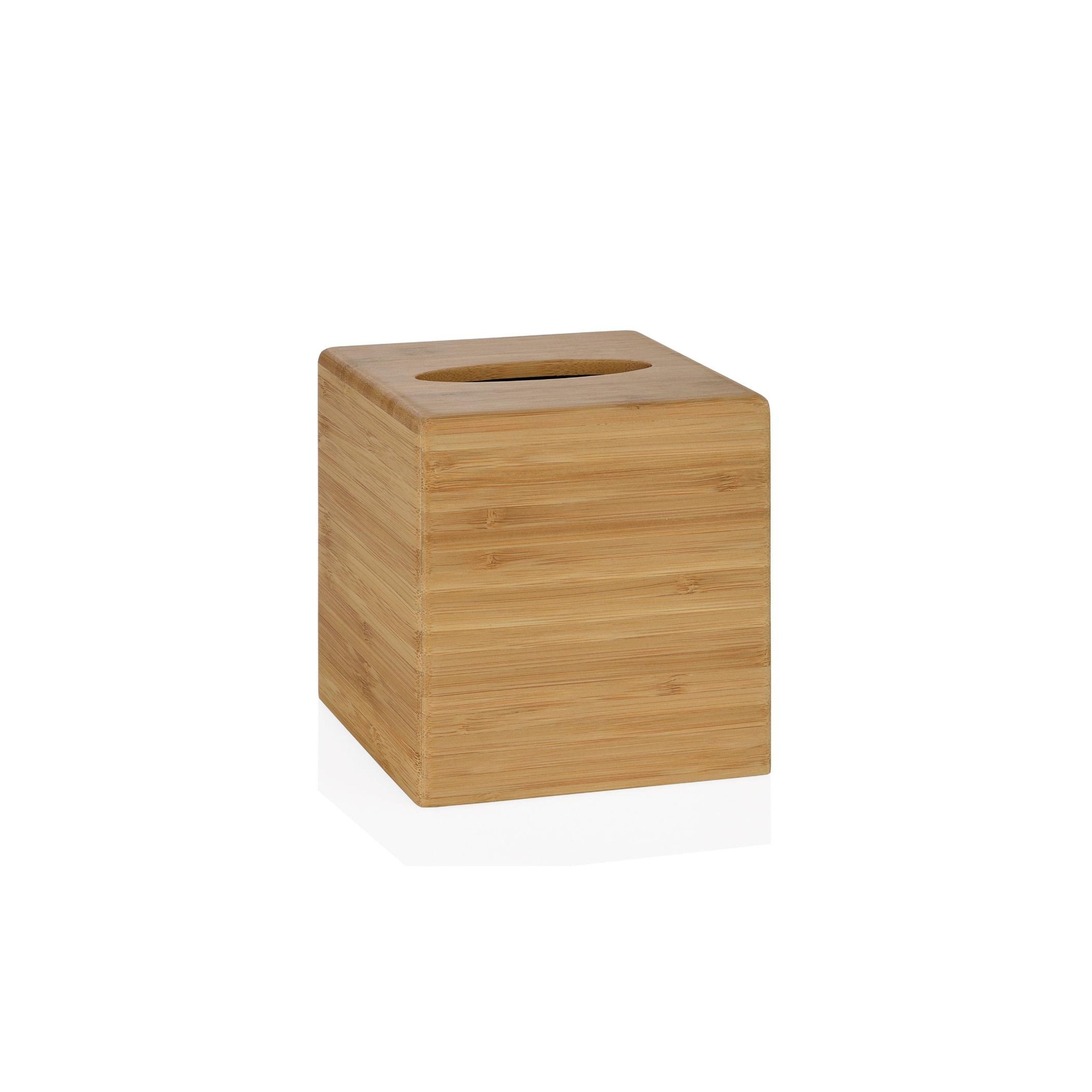 Caja para pañuelos de bambú marrón
