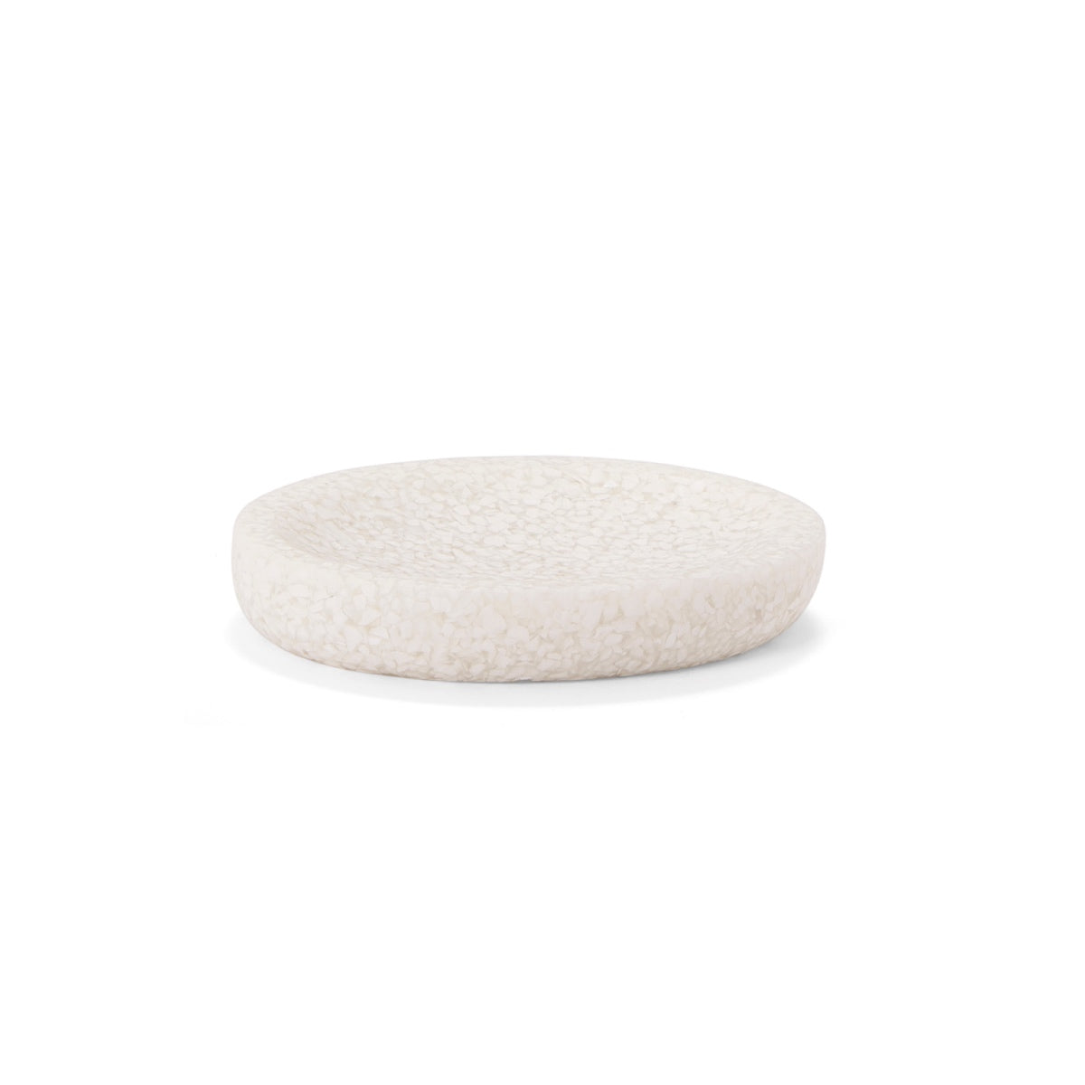Jabonera de baño de resina blanca