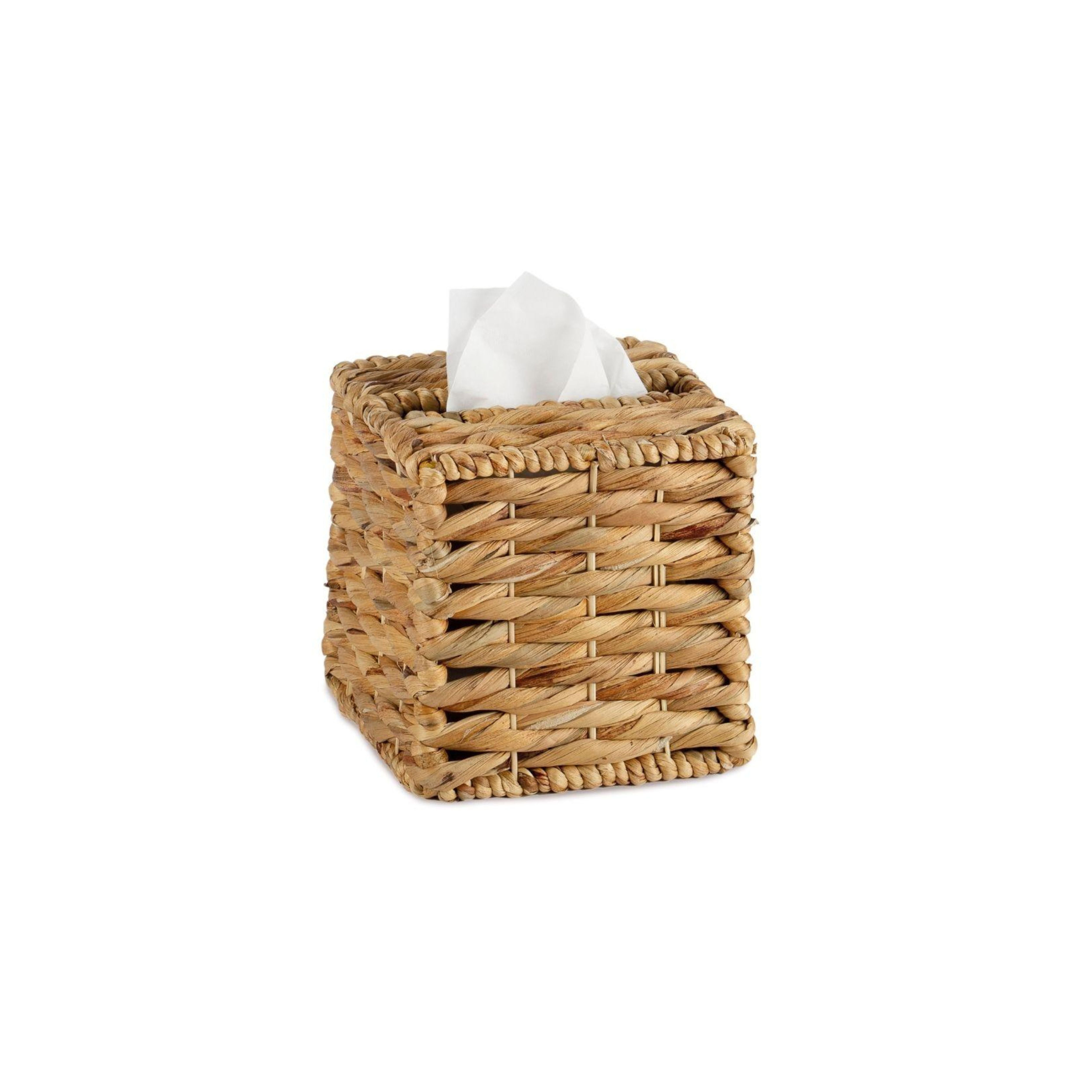 Caja para pañuelos de fibra natural cuadrada