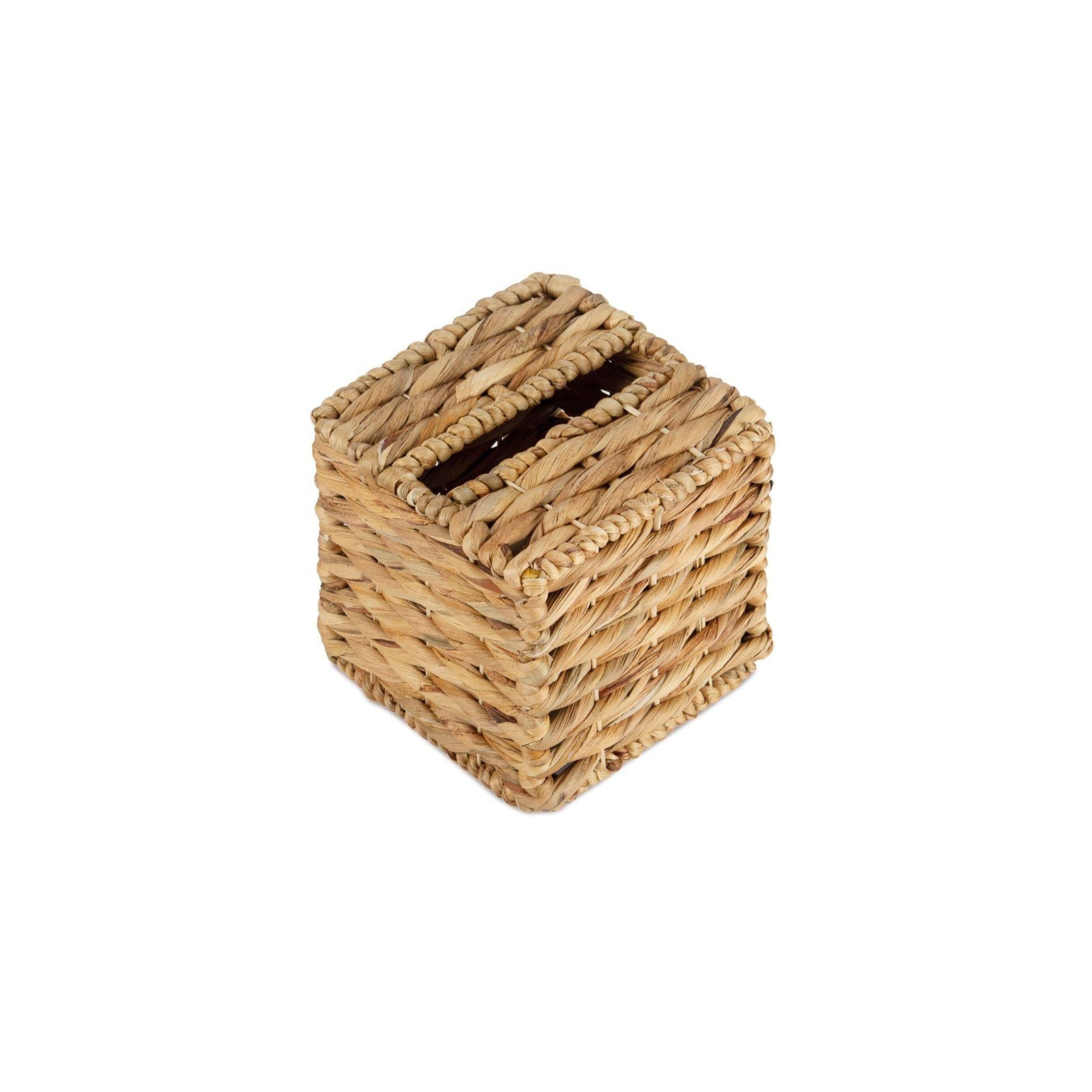 Caja para pañuelos de fibra natural cuadrada