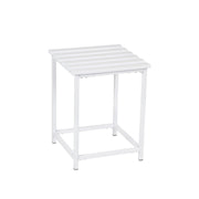 Taburete de baño de metal blanco moderno