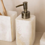 Dispensador de cuarto de baño de mármol blanco
