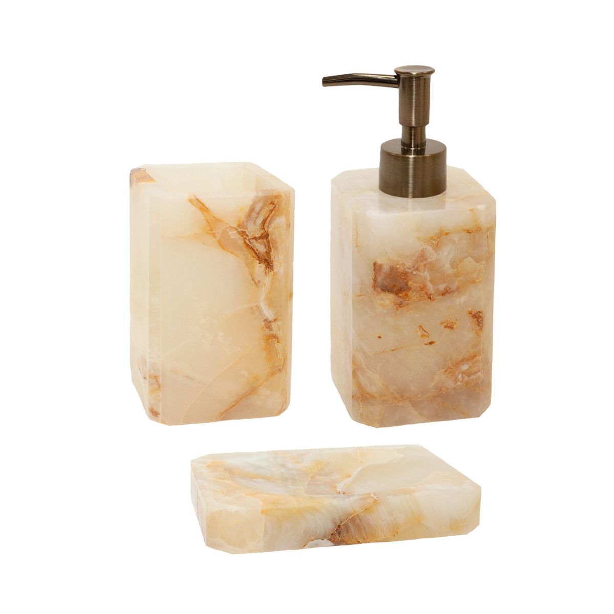 Portacepillos de cuarto de baño de mármol