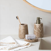 Brown bathroom soap dish