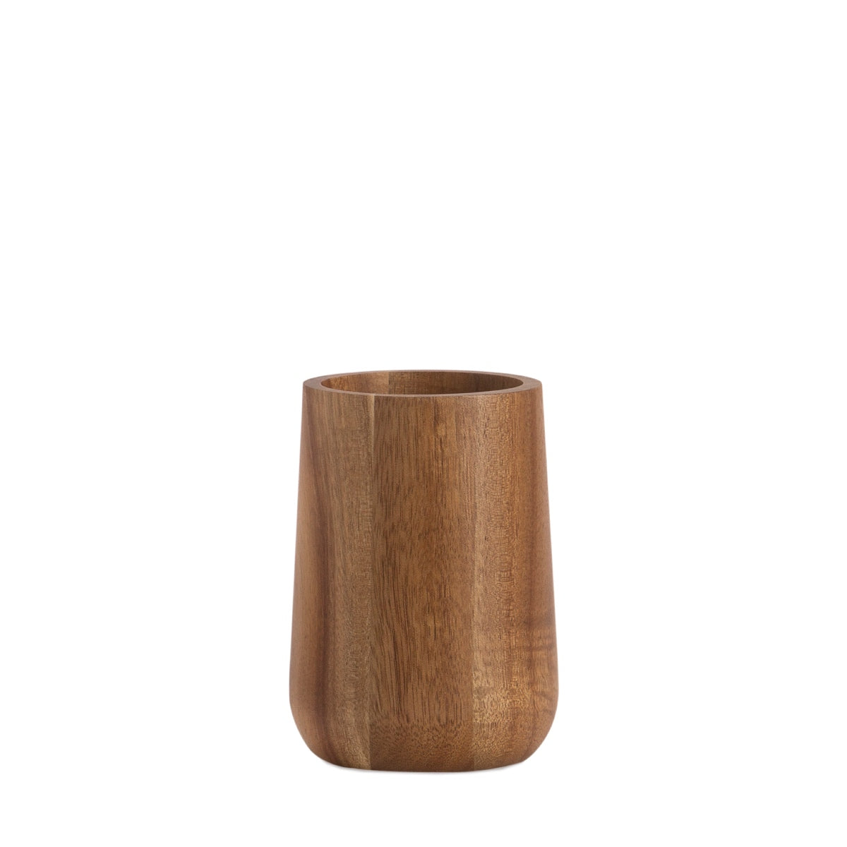Portacepillos de madera de acacia marrón