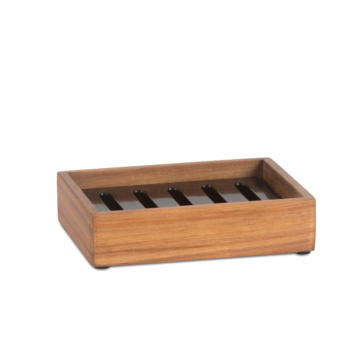 Jabonera de baño de madera natural