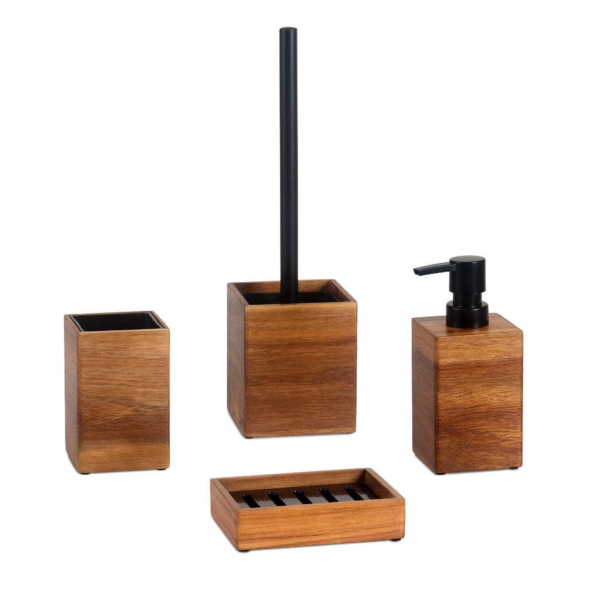 Escobilla de baño de madera natural