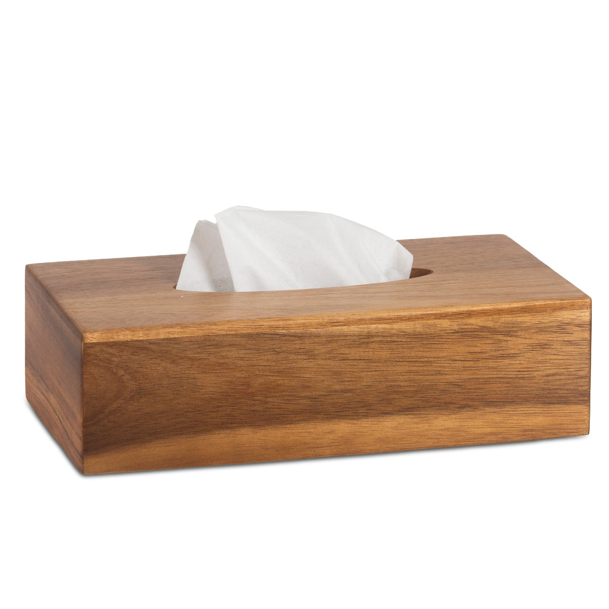 Portapañuelos de madera de acacia