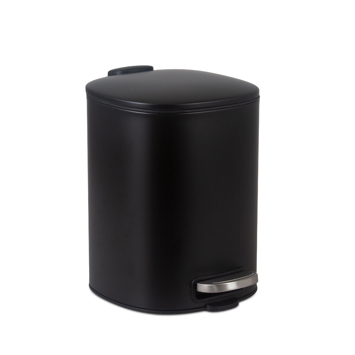 Papelera de pedal metal negro 5L