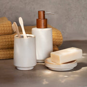 Jabonera de cerámica beige Kala