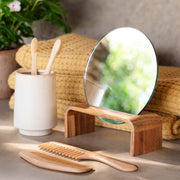 Portacepillos de cerámica beige Kala