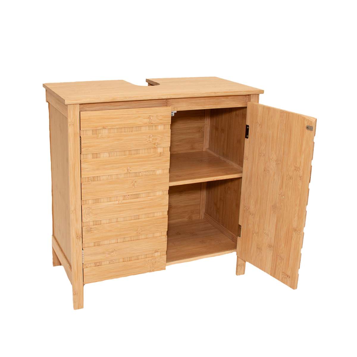 Mueble de baño bajo lavabo de bambú