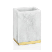 Portacepillos de baño de mármol moderno blanco