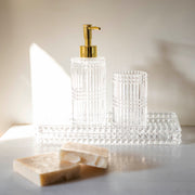 Vintage glass bath tray