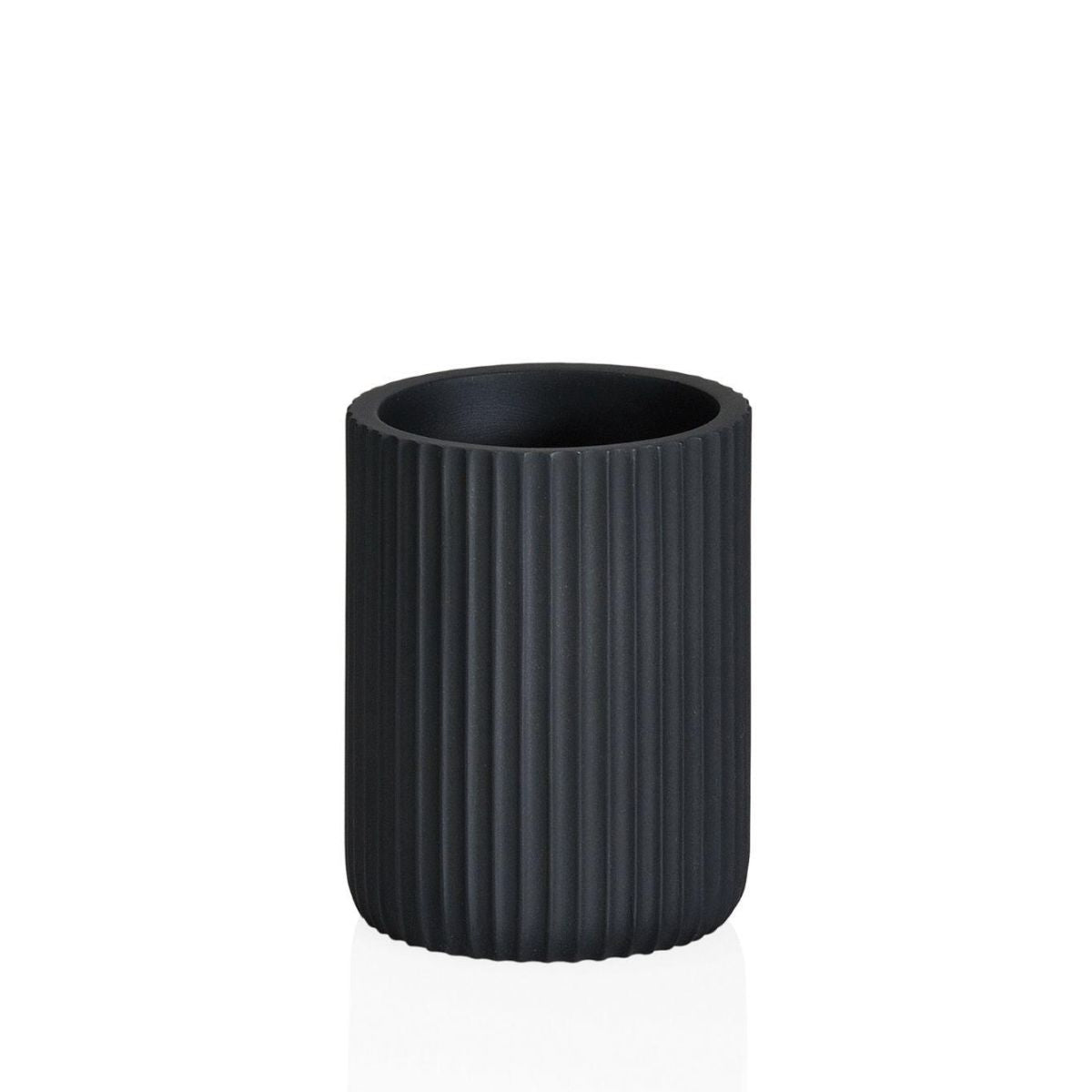 Portacepillos de resina de baño negro