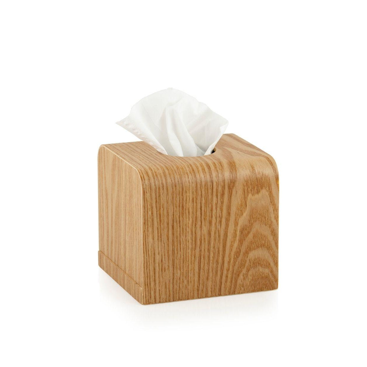 Caja para pañuelos de madera cuadrada beige