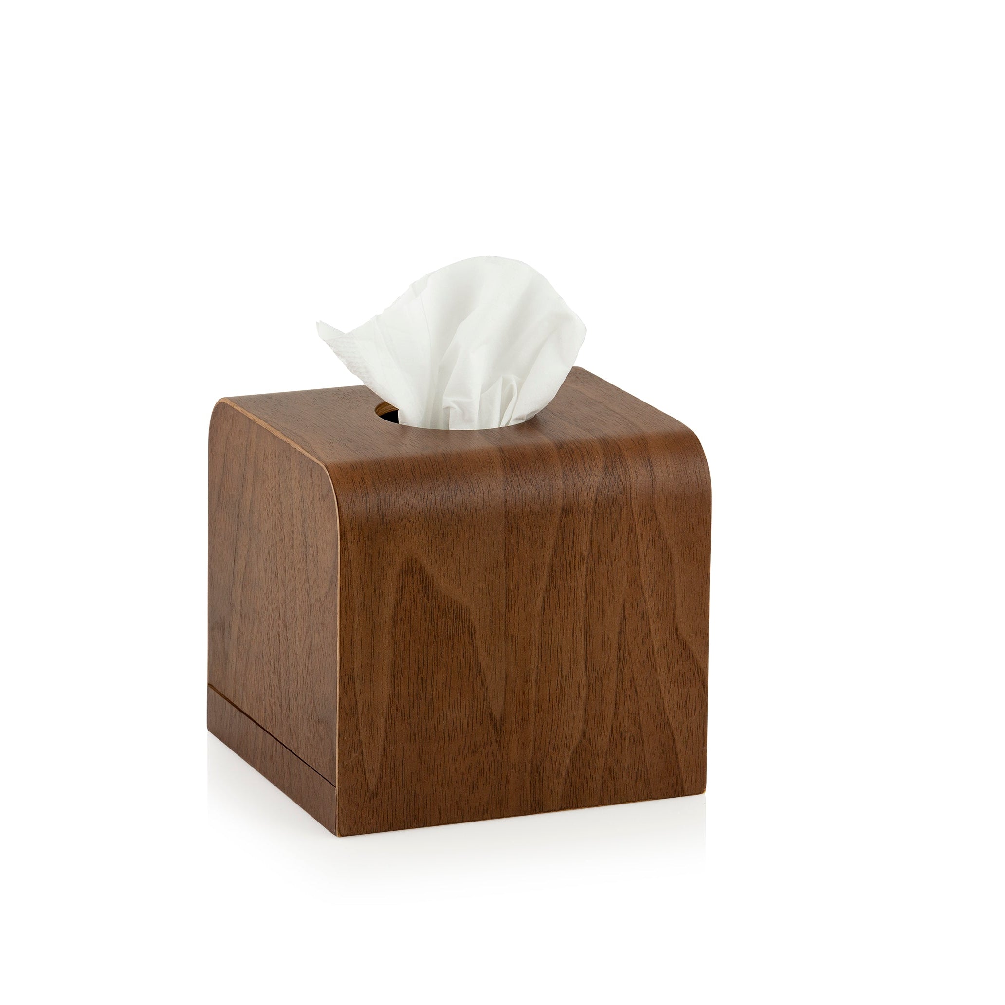 Caja para pañuelos de madera marrón