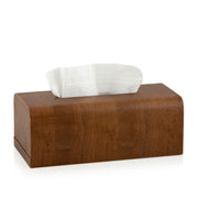 Brown wooden tissue box