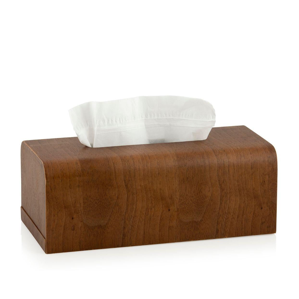 Caja para pañuelos de madera marrón