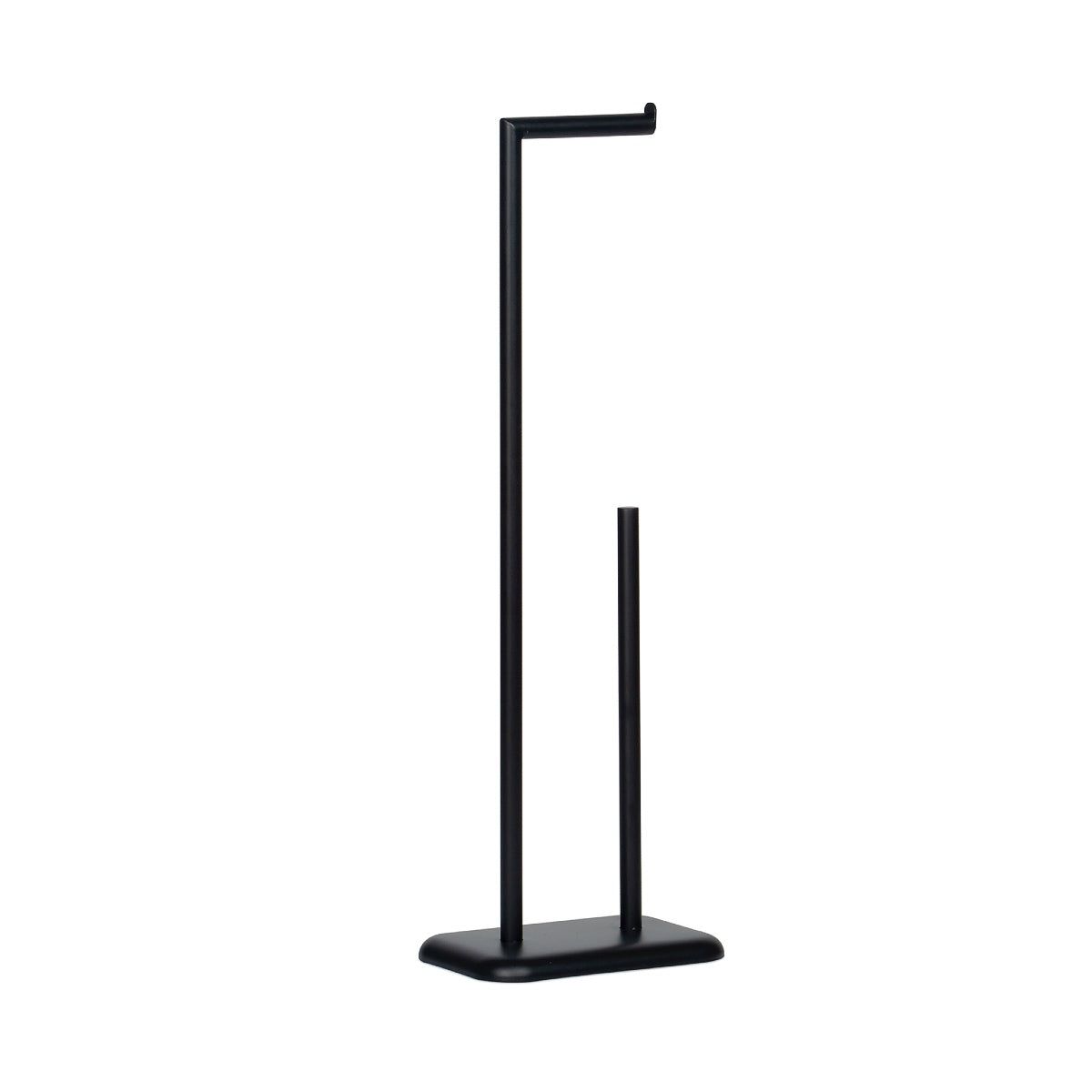 Industrial black metal toilet paper holder